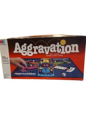 Aggravation Board Game 1999 By Milton Bradley Complete Marble Race Game